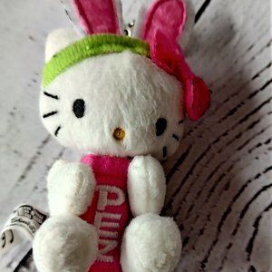 Hello Kitty PEZ Candy Dispenser Plush Clip Key Chain Sanrio Pink 3'